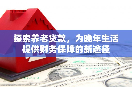 晋安探索养老贷款，为晚年生活提供财务保障的新途径
