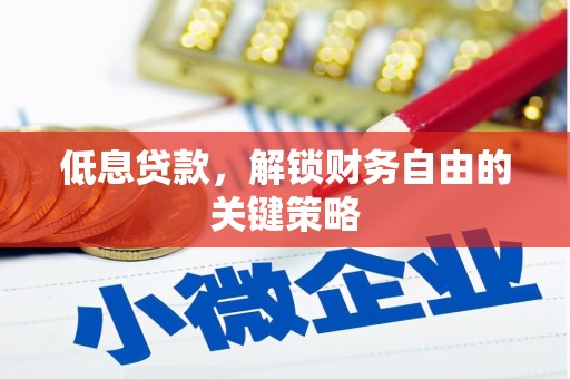 晋安低息贷款，解锁财务自由的关键策略
