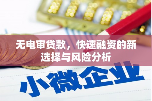 晋安无电审贷款，快速融资的新选择与风险分析