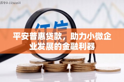 晋安平安普惠贷款，助力小微企业发展的金融利器