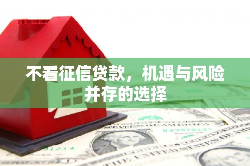 晋安不看征信贷款，机遇与风险并存的选择